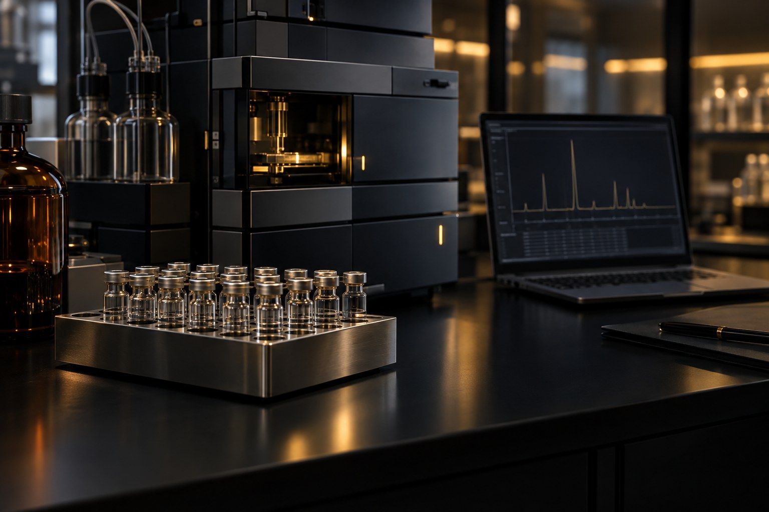 Analytical testing bench